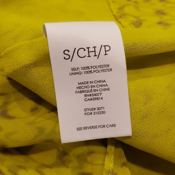 CABI #3071 Yellow Animal Print Reign Blouse sz S - Picture 8 of 11